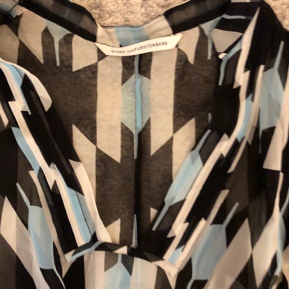 Diane von furstenburg patterned blouse 4 *sample - Picture 3 of 7